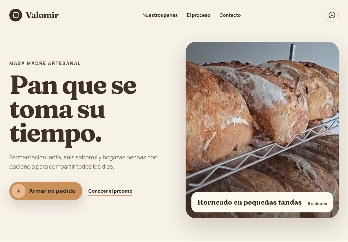 Vista del proyecto Valomir